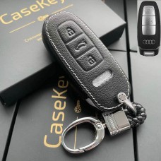 Кожаный чехол для ключа Audi (Черный)