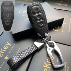 Кожаный чехол для ключа Ford (Черный)