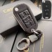 Кожаный чехол для ключа Peugeot (Черный)