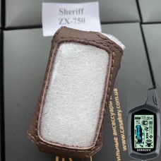 Кожаный чехол для сигнализации Sheriff shzx750 (Черный)