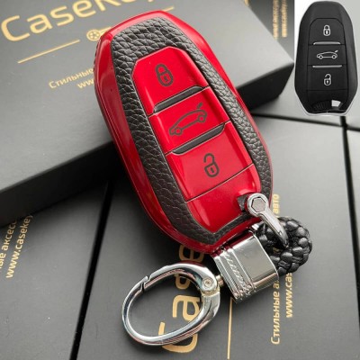 Силиконовый чехол для ключа Citroen (Красный)