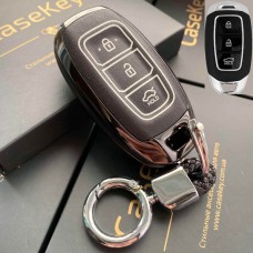Металлический чехол для ключа Hyundai (Черный)