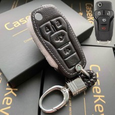 Кожаный чехол для ключа Ford (Черный)