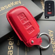 Премиум чехол для ключа Toyota (Красный)