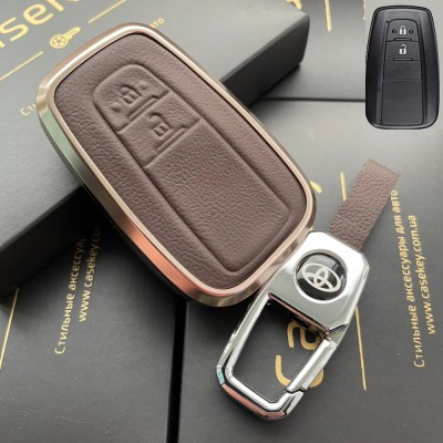 Аллюминиевый чехол для ключа Toyota (Коричневый)