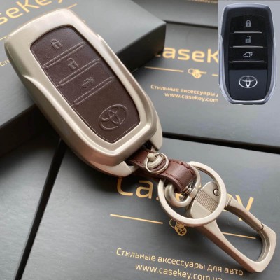 Металлический чехол для ключа Toyota (Коричневый)
