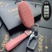 Кожаный чехол для ключа Infiniti (Розовый)